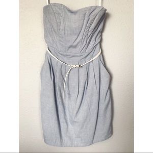Denim strapless dress
